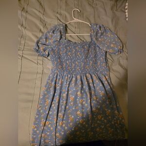 Floral Blue Women Dress